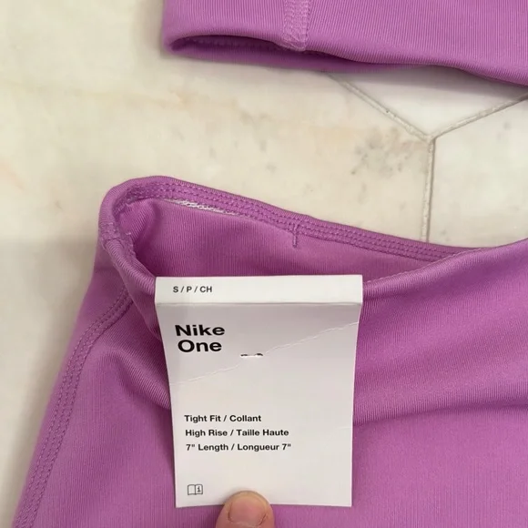 Nike Purple Sports Bra and Shorts Set - Picture 4 of 4